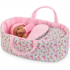 Accessoire pour mon premier poupon Corolle 30cm : couffin fleuri rose 2