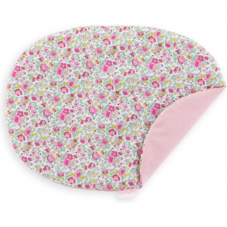 Accessoire pour mon premier poupon Corolle 30cm : couffin fleuri rose