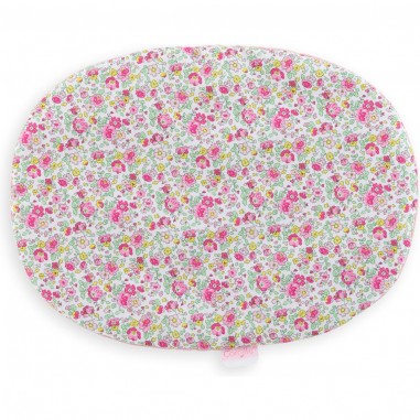 Accessoire pour mon premier poupon Corolle 30cm : couffin fleuri rose