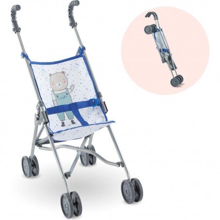 Poussette canne bleue - Accessoire pour poupon 36/42/52 cm - Corolle