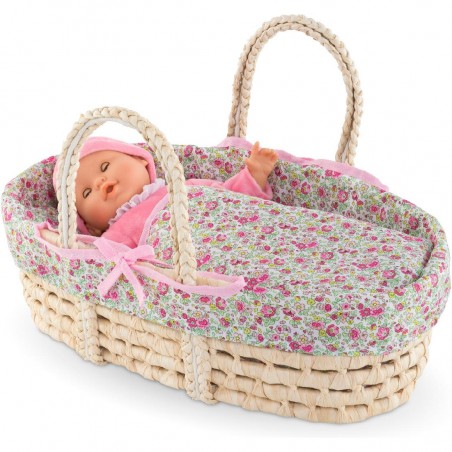 Ensemble couffin tressé pour poupon 36 et 42 cm - Corolle