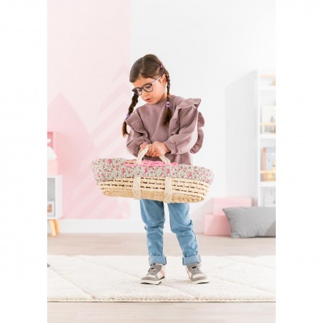 Ensemble couffin tressé pour poupon 36 et 42 cm - Corolle