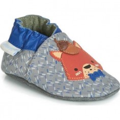 Chaussons souples Nuts Gris Bleu Klein