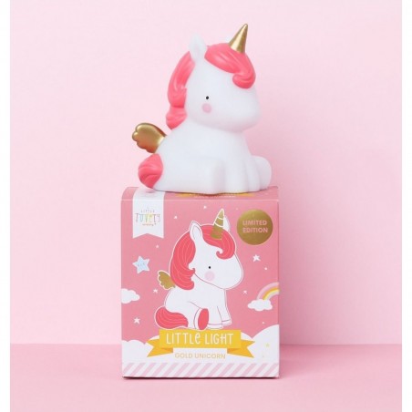 Veilleuse licorne or - décoration - A Little Lovely Company