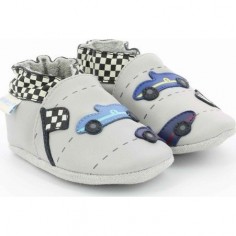 Chaussons souples en cuir Retro Racing
