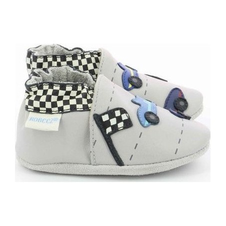 Chaussons souples en cuir Retro Racing