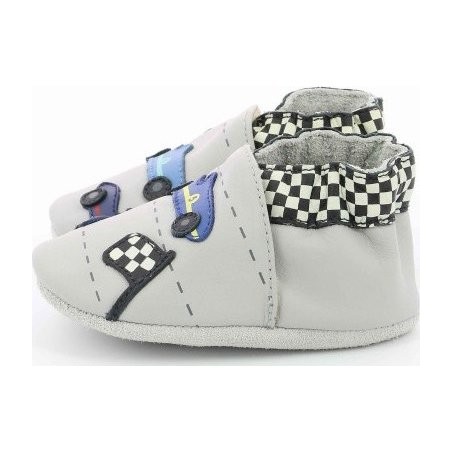 Chaussons souples en cuir Retro Racing