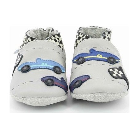 Chaussons souples en cuir Retro Racing