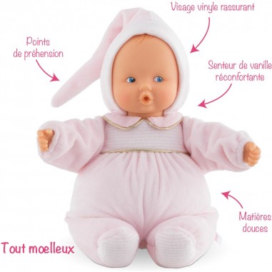 Poupée babipouce rose - poupon et doudou - Corolle