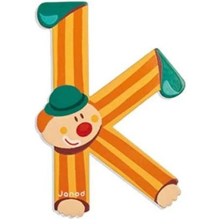 Lettre Bois Clown K