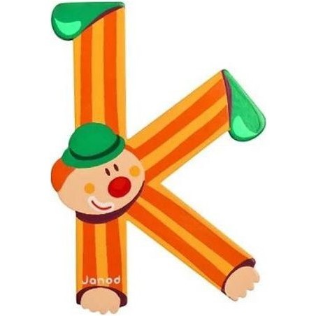 Lettre Bois Clown K