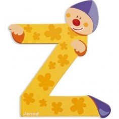 Lettre Bois Clown Z