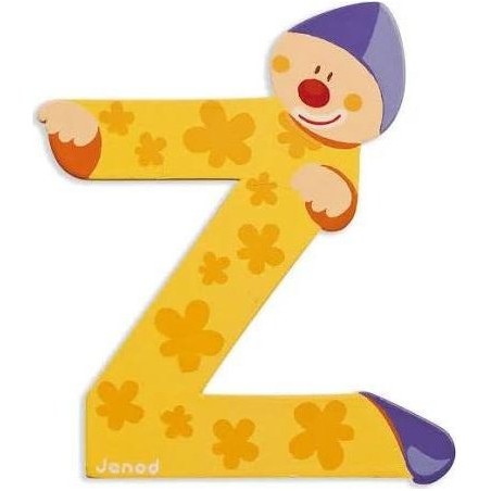 Lettre Bois Clown Z