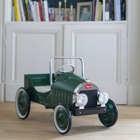 Porteur voiture à pédales classique verte - Baghera