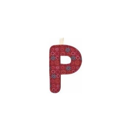 P lettre en tissu