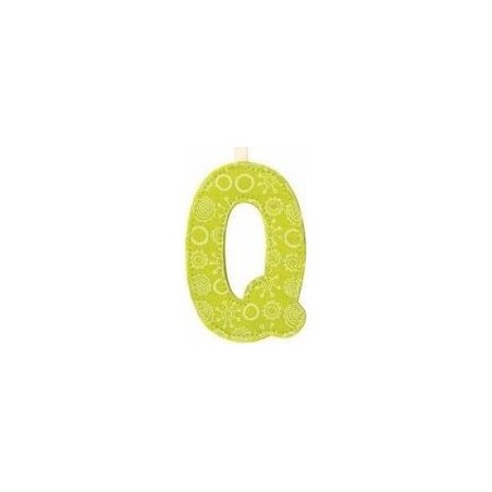 Q lettre en tissu