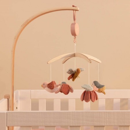 Mobile musical en bois Flowers and Butterflies - Little Dutch