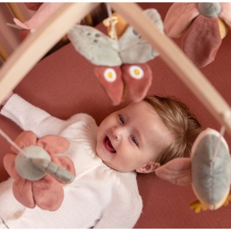 Mobile musical en bois Flowers and Butterflies - Little Dutch