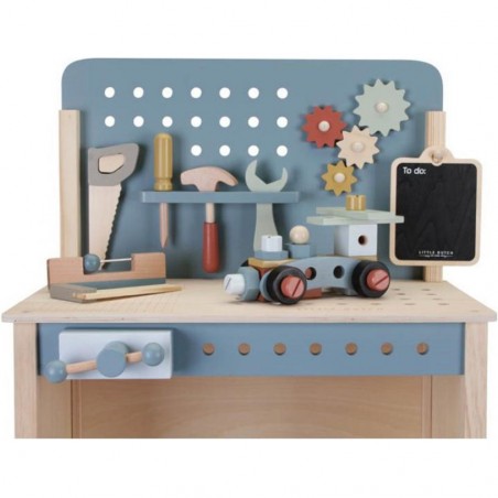Grand établi en bois Fsc avec ceinture porte-outils - Little Dutch