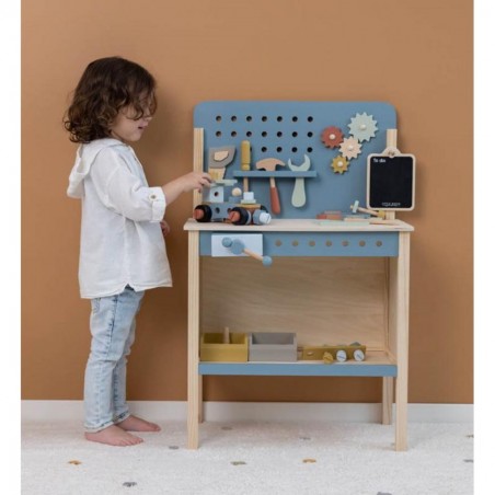 Grand établi en bois Fsc avec ceinture porte-outils - Little Dutch
