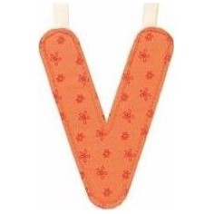 V lettre en tissu 2