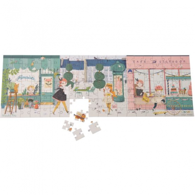 Puzzle 140 pièces dans la rue les parisiennes moulin roty