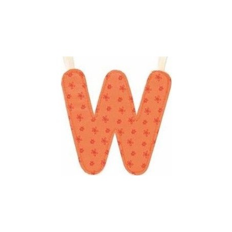 W lettre en tissu