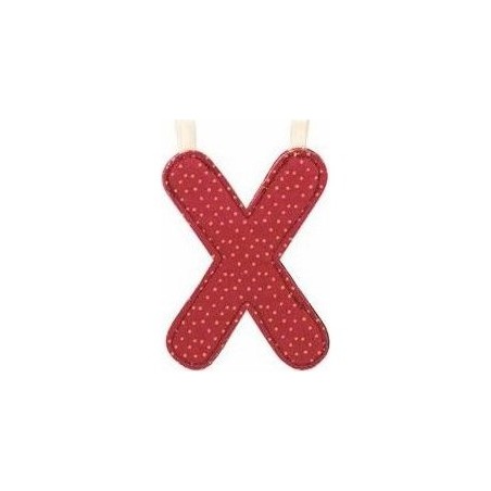 X lettre en tissu