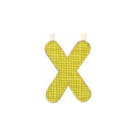 X lettre en tissu