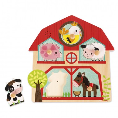 Puzzle musical Les copains de la Ferme - Un jouet - Janod