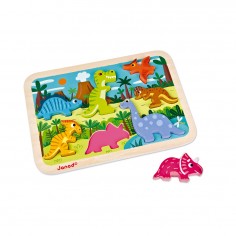 Chunky Dinosaures - Puzzle en bois - 7 dinos - dès 18 mois by Janod