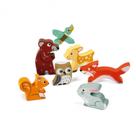 Chunky Puzzle Forêt 7 pièces : Puzzles en bois premier âge - Janod