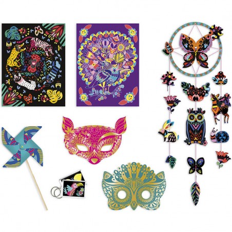 Les Ateliers du Calme : Coffret Multi-Activités Scratch Art - Janod
