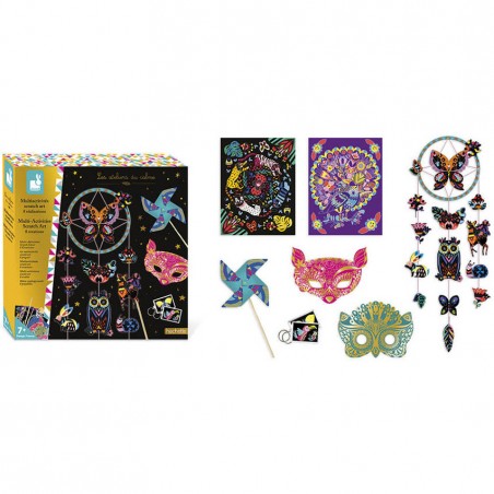Les Ateliers du Calme : Coffret Multi-Activités Scratch Art - Janod