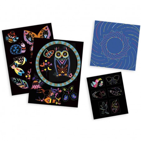 Les Ateliers du Calme : Coffret Multi-Activités Scratch Art - Janod