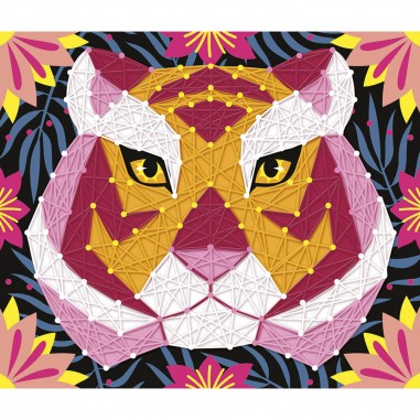 Kit créatif : 2 tableaux fils tendus animaux de la jungle - Janod