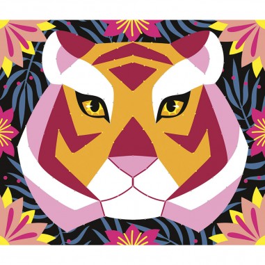 Kit créatif : 2 tableaux fils tendus animaux de la jungle - Janod