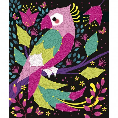 Kit créatif : 2 tableaux fils tendus animaux de la jungle - Janod