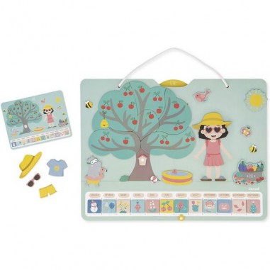 Calendrier des saisons - Jeu éducatif magnétique - Janod