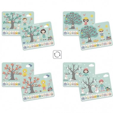 Calendrier des saisons - Jeu éducatif magnétique - Janod