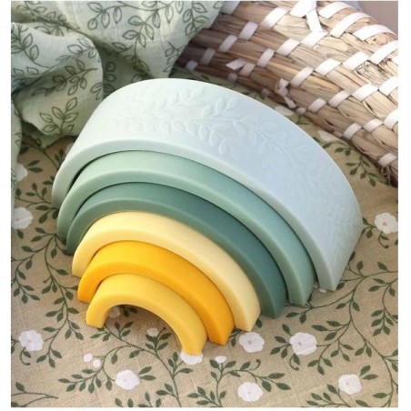 Arc en ciel en silicone Jouet à empiler - Little-lovely-company