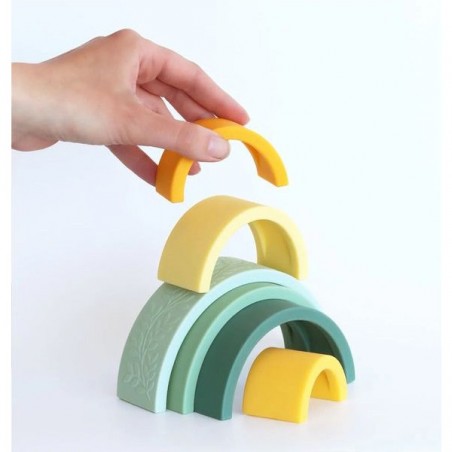 Arc en ciel en silicone Jouet à empiler - Little-lovely-company