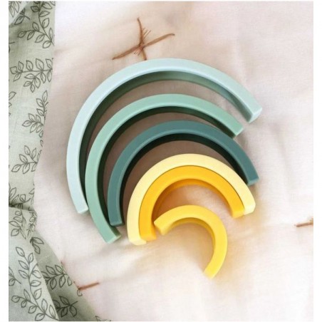 Arc en ciel en silicone Jouet à empiler - Little-lovely-company