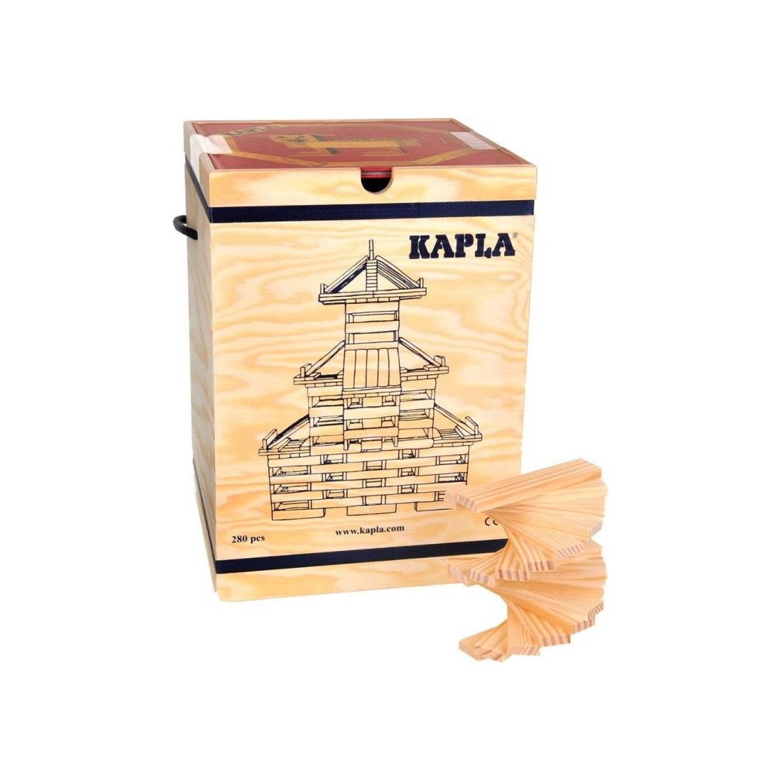 Kapla - Coffret avec 280 planchettes Kapla et 1 livre d'art vert - Le Petit  Zèbre