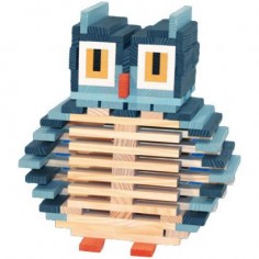 Construction en bois chouette 120 planchettes - Kapla 2