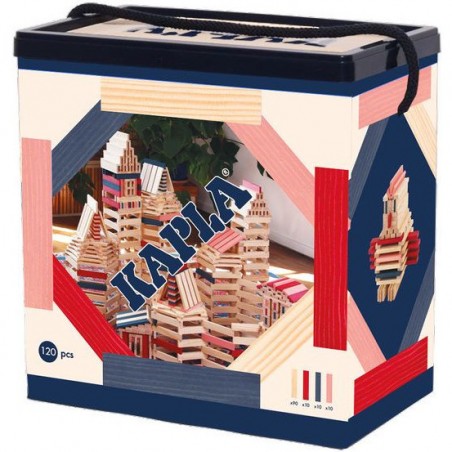 Baril 120 Kaplas - bleu, rose, rouge - Jeu de construction - Kapla