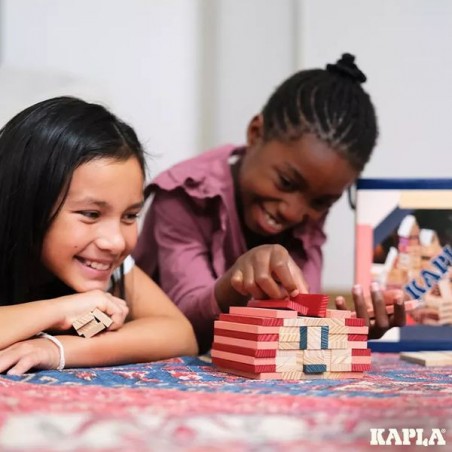 Baril 120 Kaplas - bleu, rose, rouge - Jeu de construction - Kapla