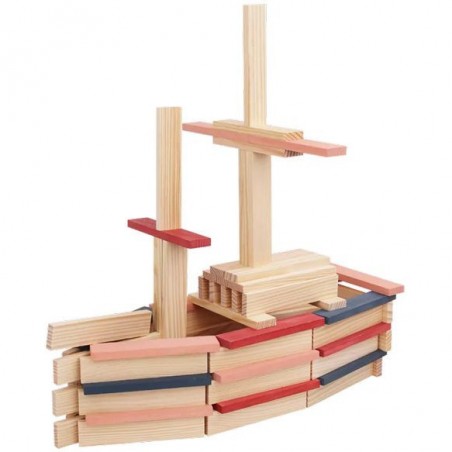 Baril 120 Kaplas - bleu, rose, rouge - Jeu de construction - Kapla