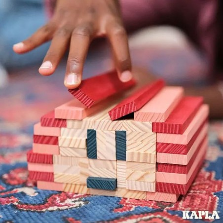 Baril 120 Kaplas - bleu, rose, rouge - Jeu de construction - Kapla