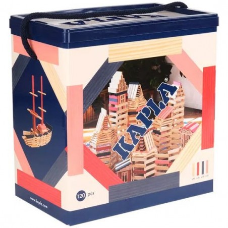 Baril 120 Kaplas - bleu, rose, rouge - Jeu de construction - Kapla